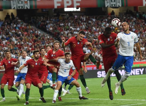 Italien gegen Portugal - hier in Lissabonam 10.September 2018. / AFP PHOTO / Francisco LEONG